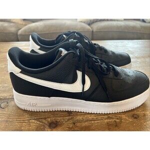 Nike Air Force 1 Low '07 Black White Pebbled Leather CT2302-002 Men's Size 14